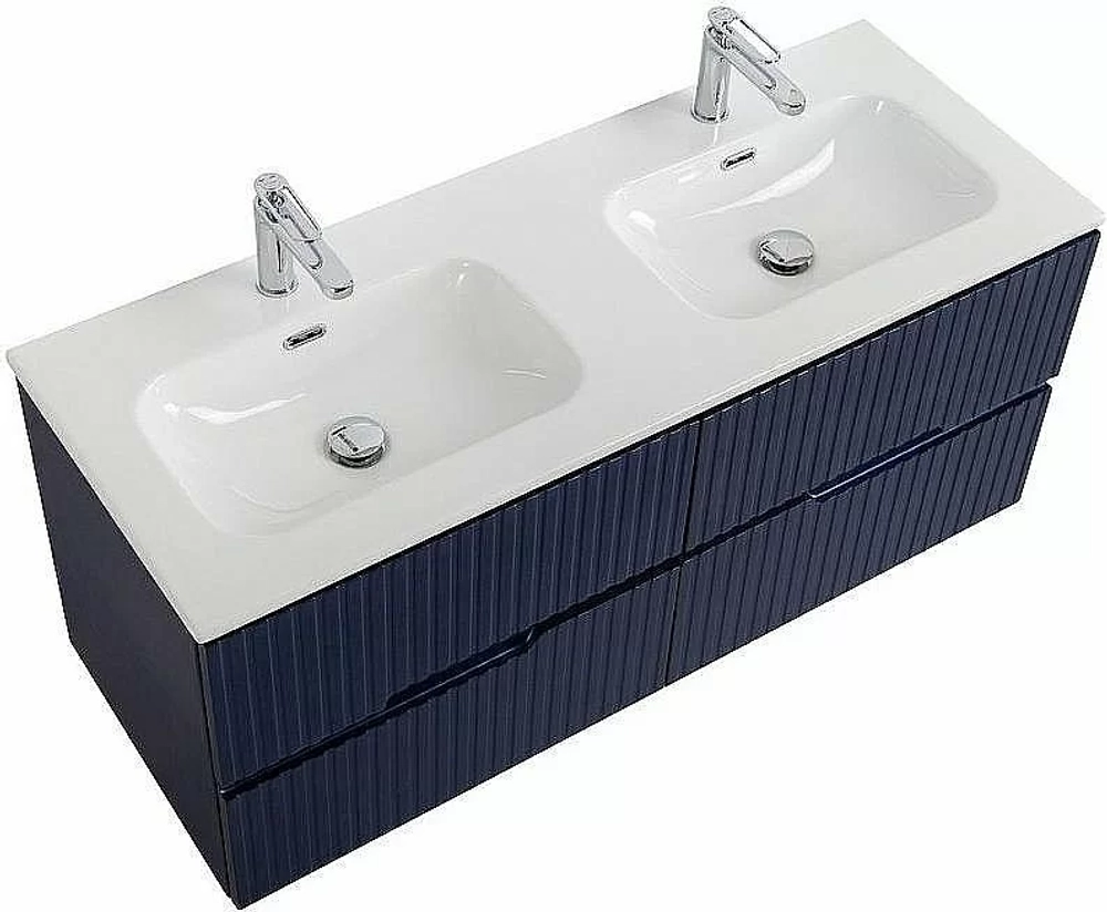 Тумба с раковиной Cezares DUET-N 120 DUET-N-1200-4C-SO-2-SPF-P сапфир