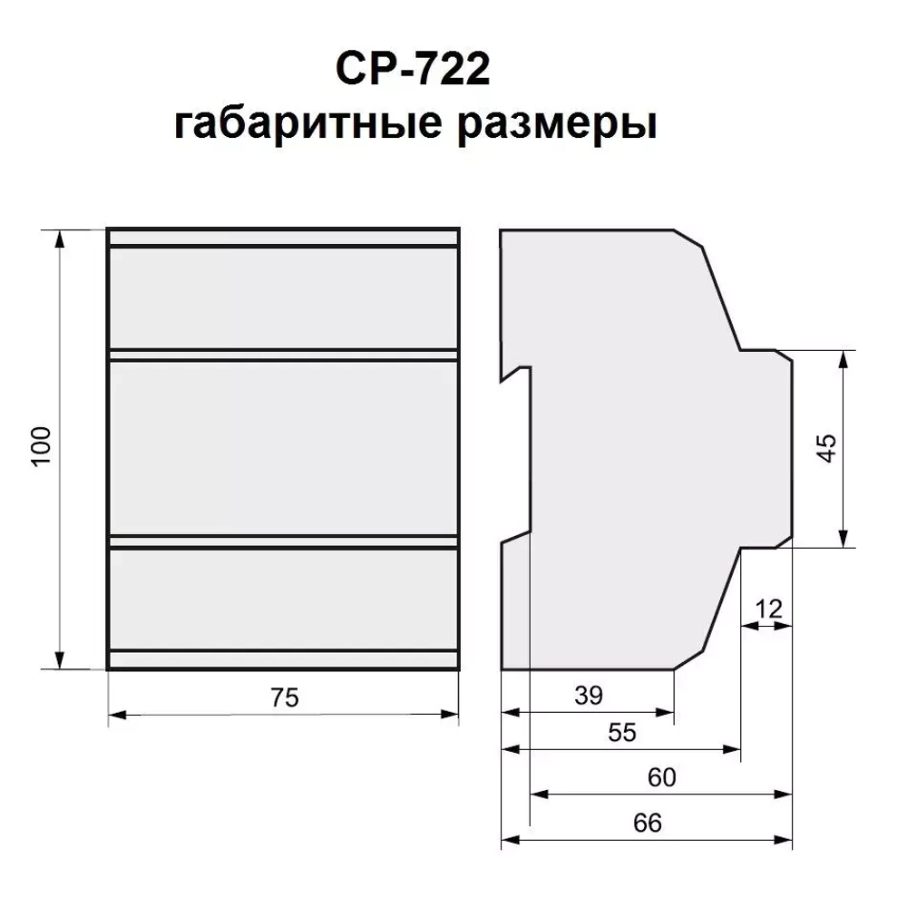 Реле контроля напряжения CP-722 1-фазн. 80А 50-450В 1NO