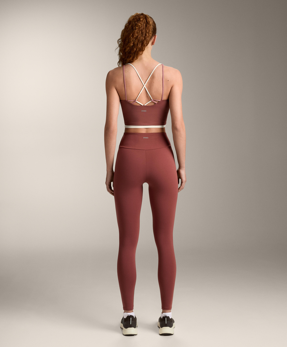 Oysho Топ Comfortlux, линялый махагон