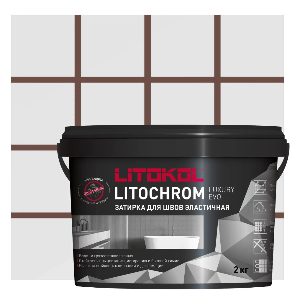 Затирка цементно-полимерная Litokol Litochrom Luxury EVO 1-10 LLE.240 венге, 2 кг