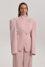 Жакет с округлыми лацканами