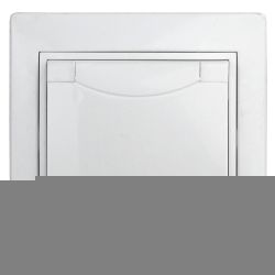 Розетка Intro Plano 1-209-01 с заземлением 2P+E Schuko с крышкой штор., 16А-250В, IP20, скрытой установки, IP44, белый