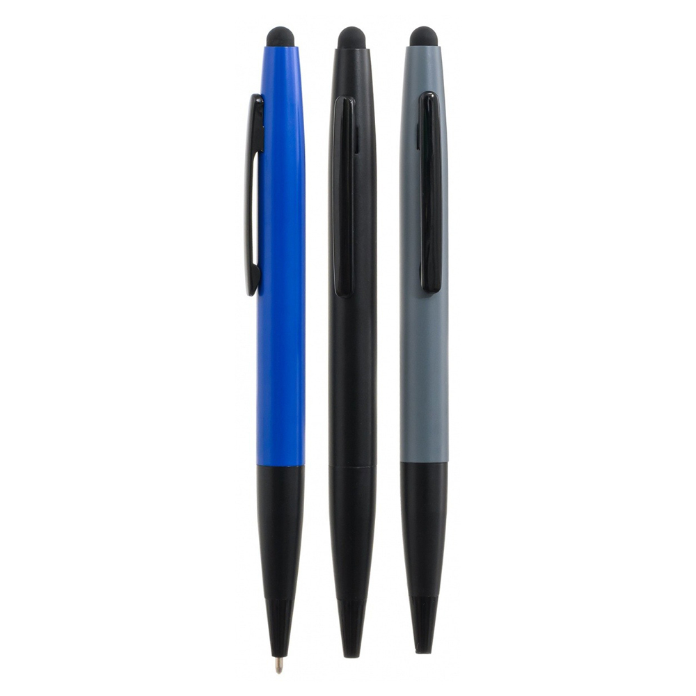 Ручка шариковая, автоматическая, Basir, синие чернила, металлическая, с поворотным механизмом, 3 цвета корпуса