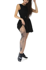 Колготки с принтом в виде черепов и духов (Размер: S-M-L) (Цвет: бежевый)