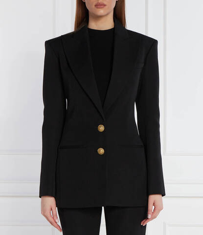 Хлопковый пиджак Balmain - черный(CF1SE055 WC09)