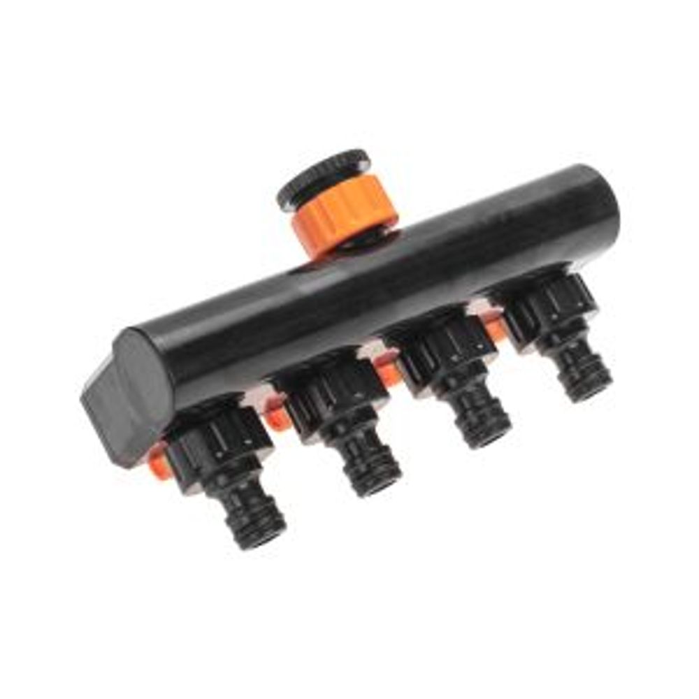 Разветвитель для шланга на 4 канала 1/2"-3/4" ЧЕТЫРЕ СЕЗОНА