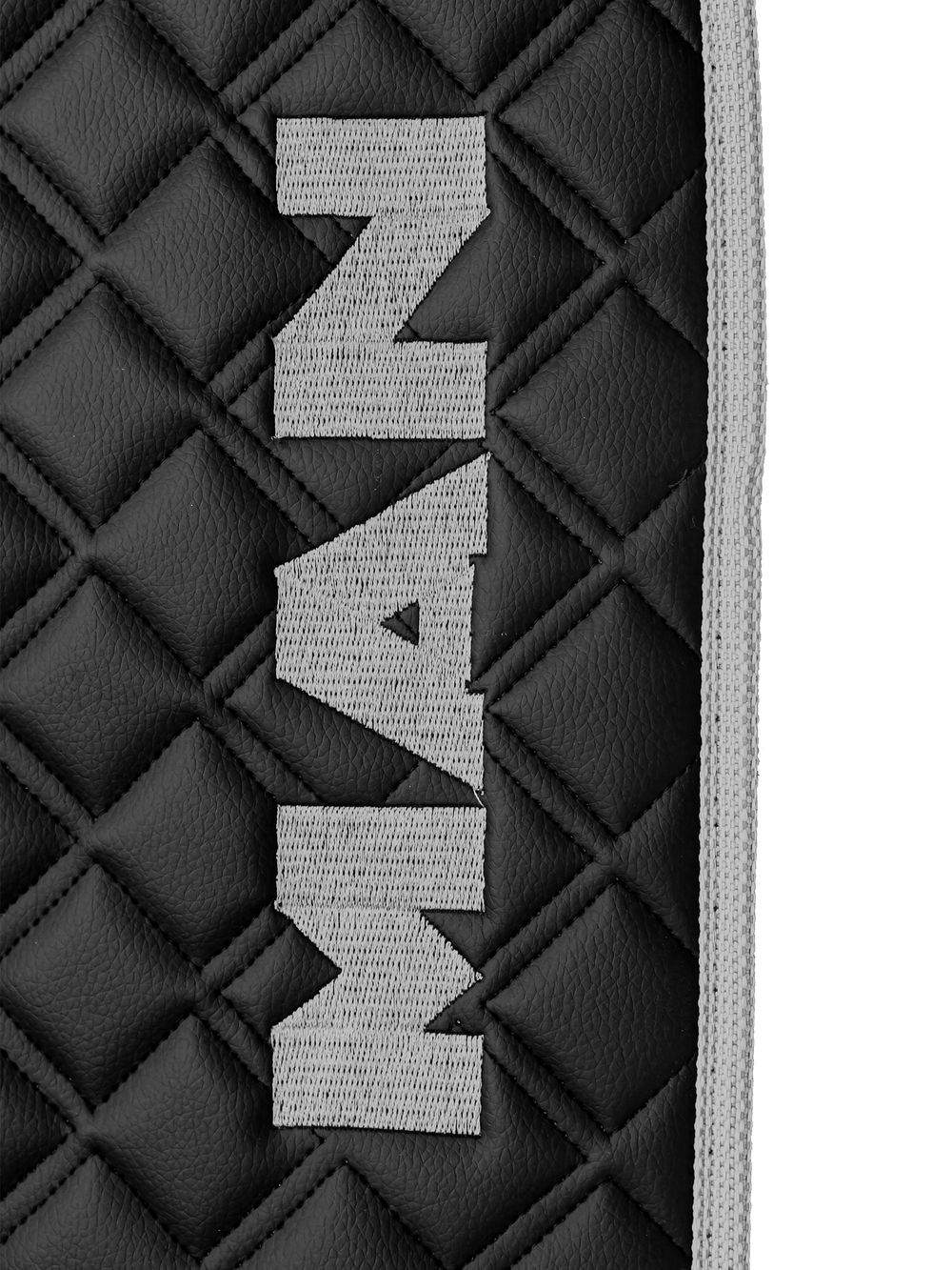 Ковры MAN TGX с 2-мя ящиками (автомат) (экокожа, черный, серый кант, серая вышивка)