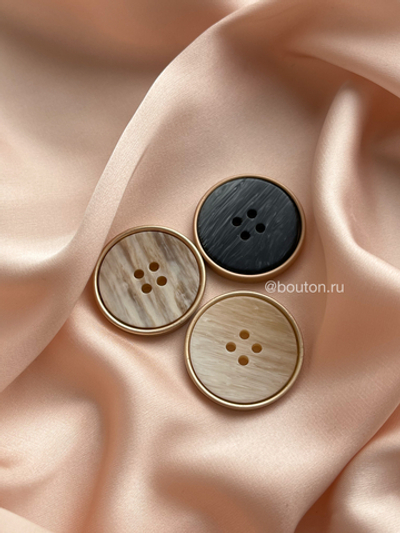 Пуговицы Бежевые На Прокол 28 мм