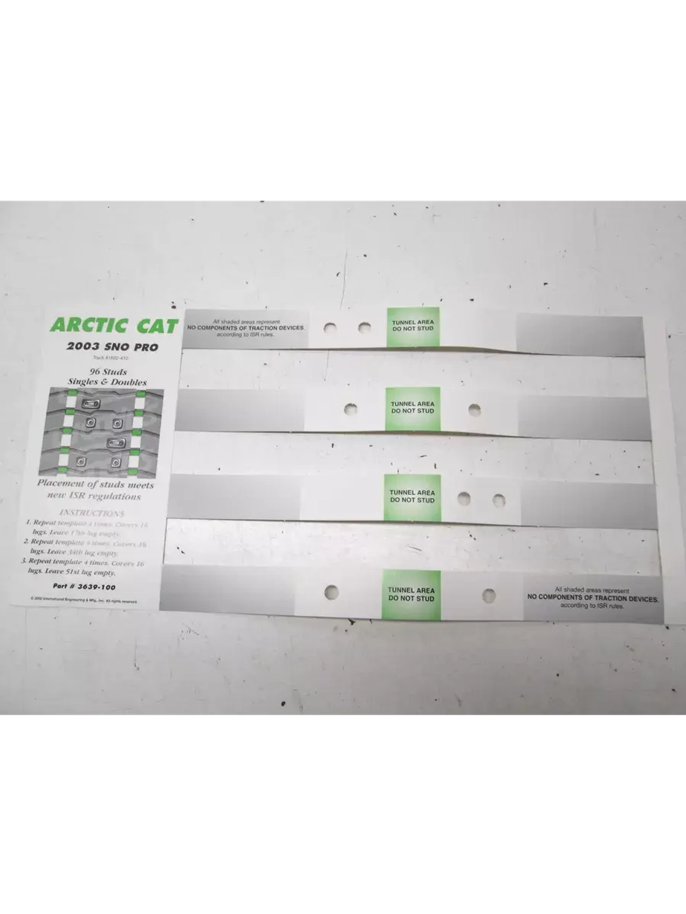 Разметка для шипов на снегоходы 3639-100