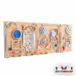 Детская интерактивная стена «Технопоток», с шариковыми треками и механическими модулями