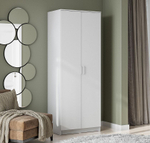 Шкаф для одежды распашной с зеркалом и полками Ясень Анкор Светлый, 120х50х210 см ШК SV-Мебель