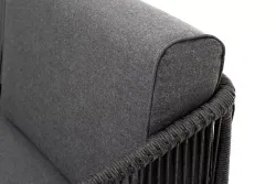 "Канны" модульная угловая лаунж-зона из роупа (веревки), цвет темно-серый