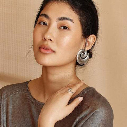 Серьги ORI TAO, Bagyo, тайфун, OT24.2-12-32022 (серебристый)