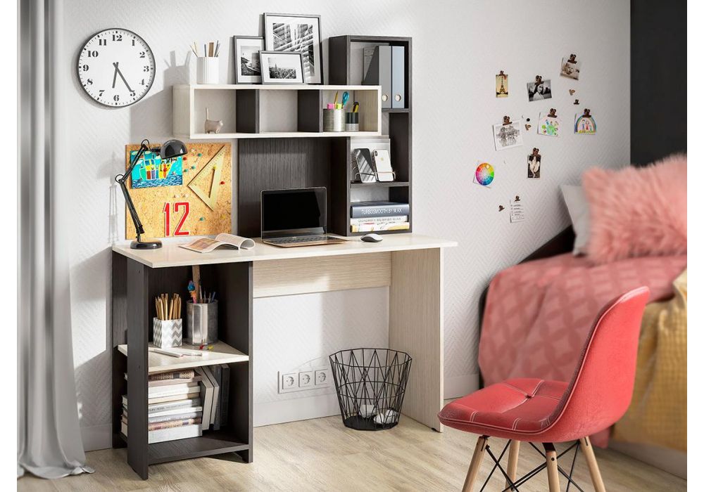 Письменный стол Эфес 120х50х55 венге / дуб белфорд