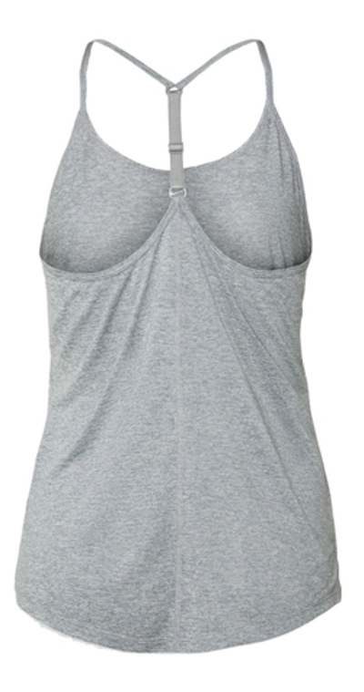 Женский топ теннисный Nike Dri-Fit One Elastika Standard Fit Tank W - particle grey/htr/black