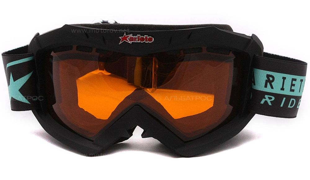 Очки ARIETE 07 SNOW GOGGLES BLACK, ORANGE LENS