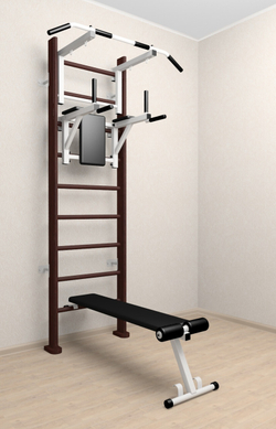 Деревянная шведская стенка Sv Sport 905в (Турник стандарт/Брусья/Скамья)