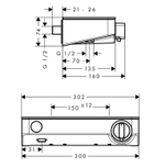 Термостат для душа Hansgrohe 13171400 ShowerTablet Select, белый/хром