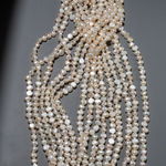 Жемчуг культивированный с поперечным отверстием, айвори, 5,5-6мм, фриформ