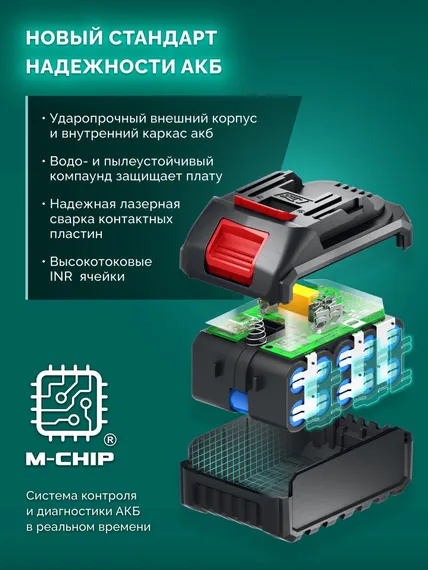 Газонокосилка аккумуляторная ЗУБР ГКЛ-4040 (без АКБ и ЗУ)