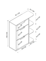Обувница SMYRNA - дуб/белый