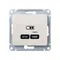 Розетка USB Glossa тип C 65Вт QC PD высокоскор. ЗУ механизм беж. SE GSL000227