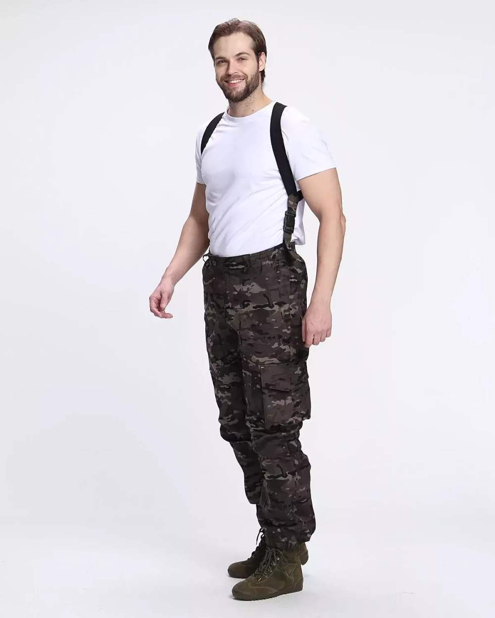 Летний мужской костюм РипСтоп Гарнизон (Полиэстер, хлопок) К-06 Черный