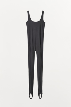 ZARA КОМБИНЕЗОН ИЗ СМЕСОВОГО ПОЛИАМИДА, ТЕМНО-СЕРЫЙ