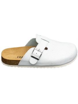 05 | "Maka" | Белые женские медицинские сабо натуральная кожа (перфорация)