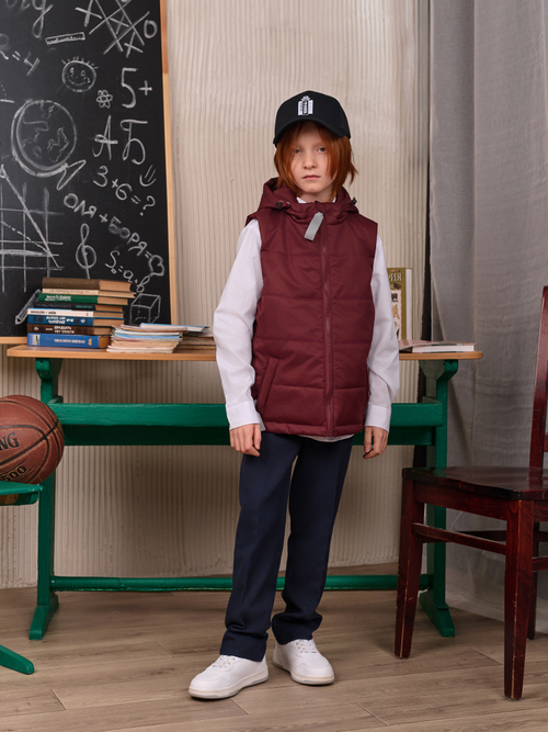 Жилет детский  SCHOOL бордо
