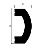 ЕВРОПЛАСТ.  МОЛДИНГ 6.51.815 (40*20*2000мм). ДЮРОПОЛИМЕР