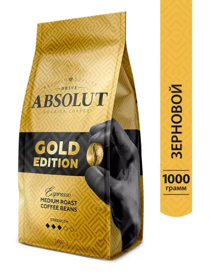 Кофе зерновой Absolut Drive Gold Edition, 1000 гр.
