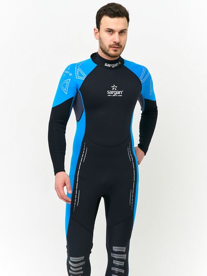 Гидрокостюм Sargan Nero 2.0 Long men 2 мм черно-голубой