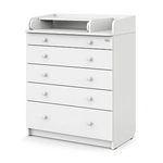 Комод Атон LEO ЛДСП 800/5 с органайзером дуб сонома-белый