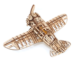 Конструктор деревянный 3D, сборная модель EWA Самолет с мотором