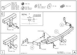 Фаркоп оцинкованный Galia K028A для Kia Sorento 2002-2009(паспорт и сертификат в комплекте)(без электрики)