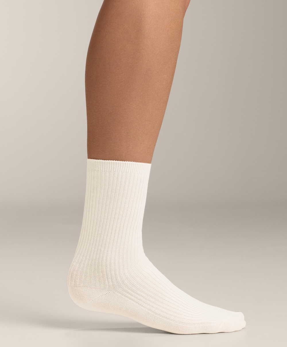 OYSHO Пять пар классических носков с хлопком, бледно-желтый