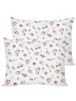 Постельное белье перкаль Сказка "Розовые бутоны" 2-спальное Наволочка 50х70 см 2 шт Простынь 240x215 см Пододеяльник 175x215 см