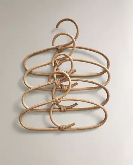 ZARA HOME ДЕТСКИЕ ВЕШАЛКИ ИЗ РОТАНГА (НАБОР ИЗ 4 ШТ.), СВЕТЛО-БЕЖЕВЫЙ