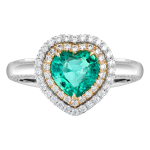 Кольцо с Изумрудом и бриллиантами, R0070-713/1