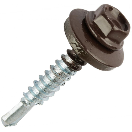 Саморез кровельный RAL-8017 шоколадно-коричневый 5,5х25