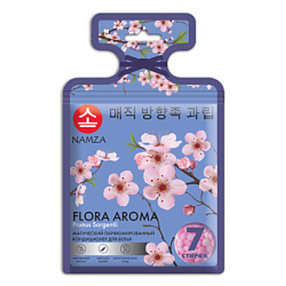 [NAMZA] Кондиционер для белья в капсулах АЗИАТСКАЯ ЛИЛИЯ Flora Aroma Trendy Santo Domingo, 14шт*84гр