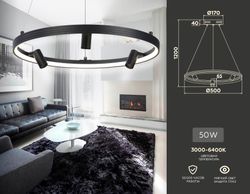 Ambrella Подвесной светодиодный светильник с пультом LineTech FL5284