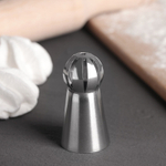 Насадка кондитерская «Сфера.Прорези с каплей и лучом», d=3 см, выход 2,3 см, нержавеющая сталь