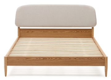 Octavia La Forma Кровать из ясеневой фанеры с белым изголовьем 160 x 200 см