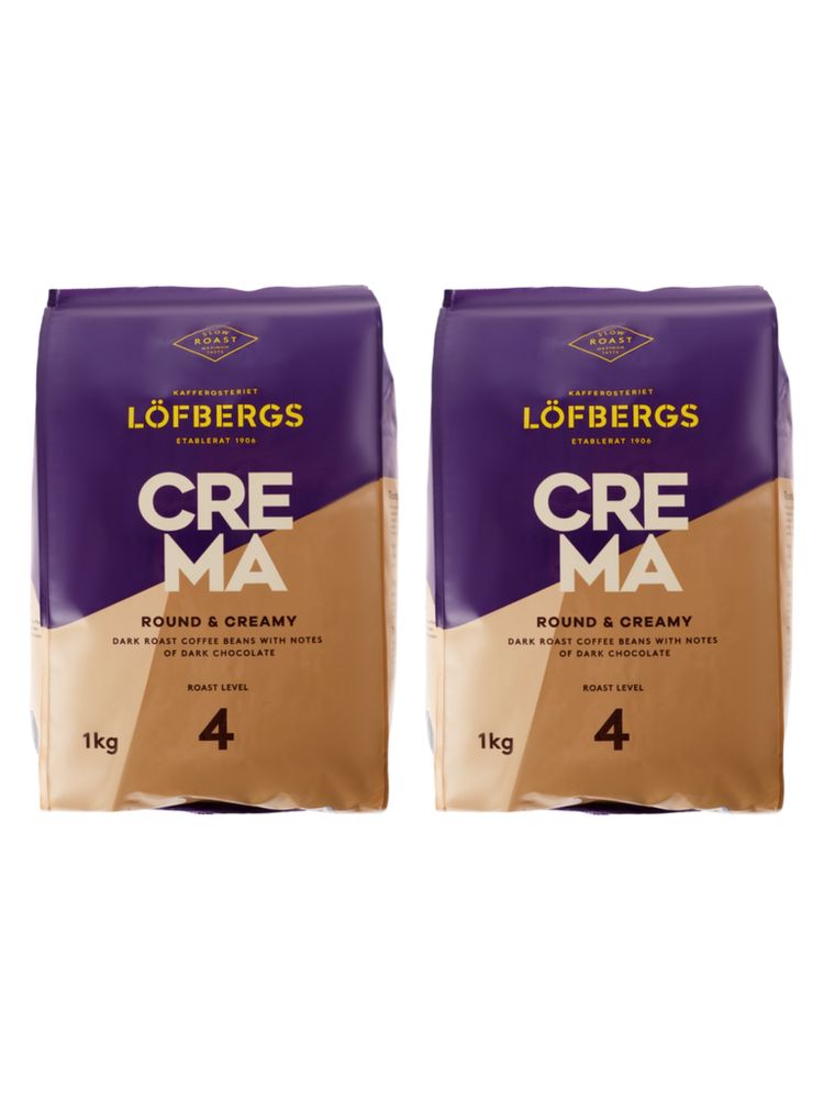 Кофе в зернах Lofbergs Crema 1 кг x 2 шт