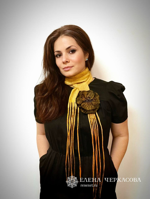 Шарф желтый