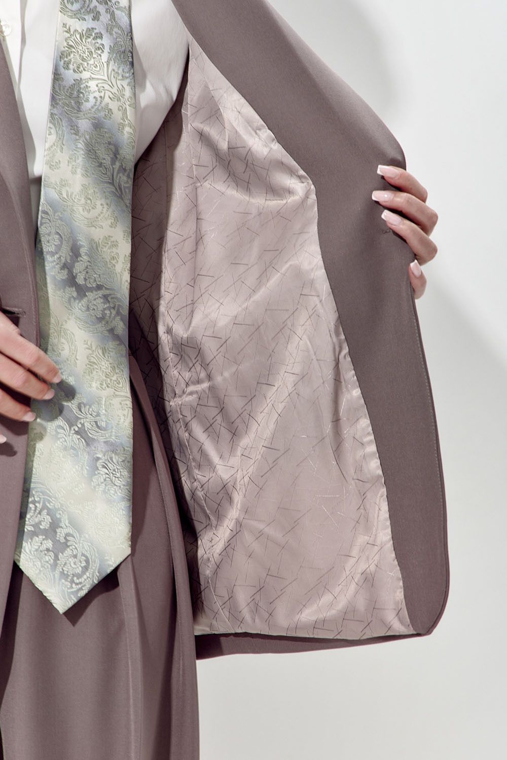 Пиджак свободный костюмный цвета тауп