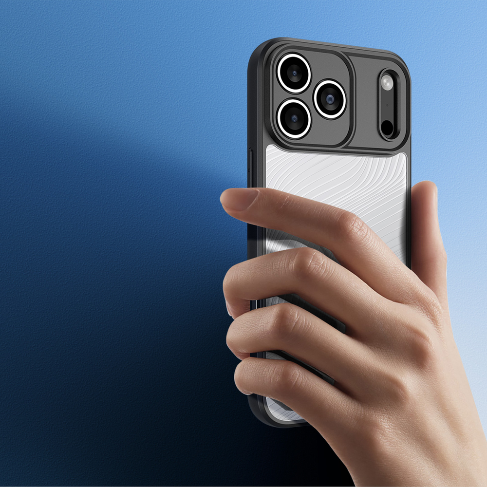 Тонкий чехол с мягкими черными рамками от Dux Ducis для iPhone 17 Pro, серия Aimo Series Case