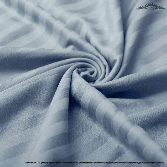 Сатин-страйп &quot; Серый мираж&quot; AirJet+mers | полоса 1х1 | ш.240 см | 150 г/м² | хлопок-100%